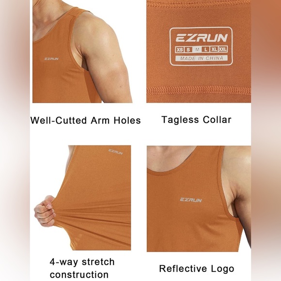 Men's Quick Dry Sport Tank Top for Bodybuilding, Running,Fitness Training - Picture 5 of 5